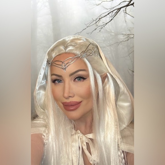 Long Platinum Blonde Braided Wig Elf Viking Mother of Dragons Lord of the Rings - Picture 12 of 12